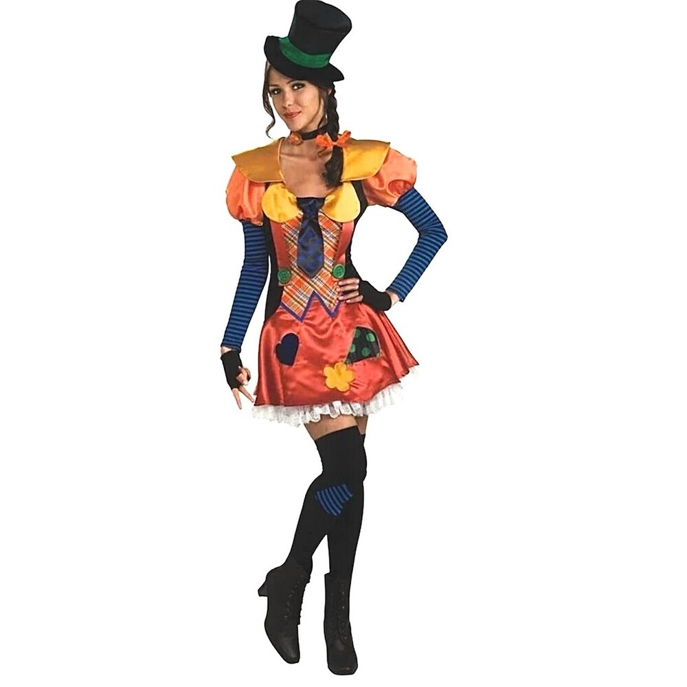 Rubie's Hobo Clown Costume Set Womens Size S Circus Carnival Halloween 4pc SEXY